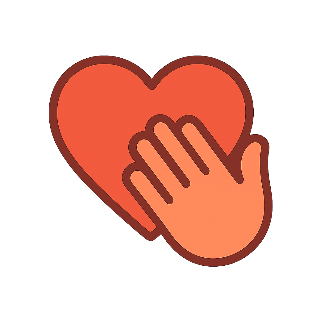 Hand op hart